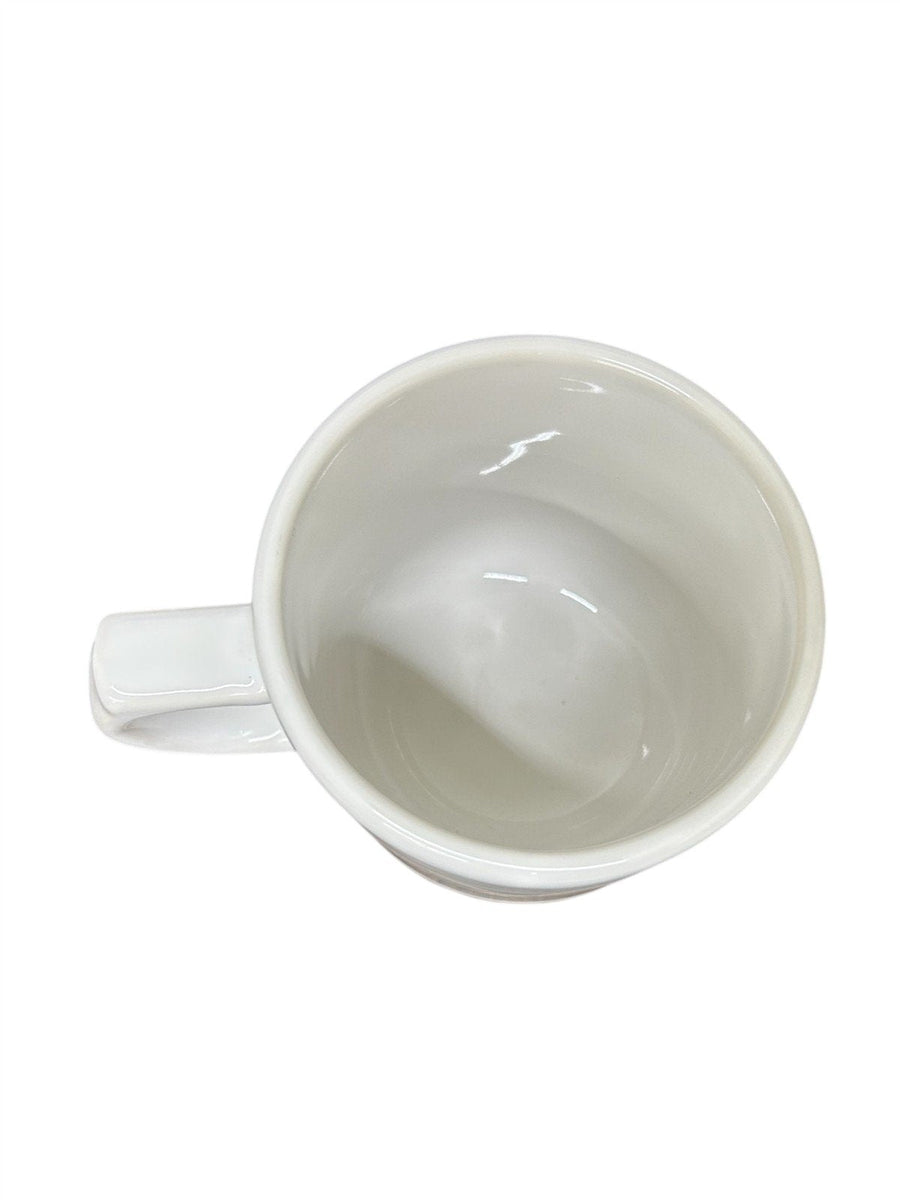 Fiesta - White Snowman Facing Right Stacking Mug Homer Laughlin Ceramic