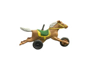Vintage Toy Racehorse With Wheels Friction Toy #2 OK Toys Antique Collectable