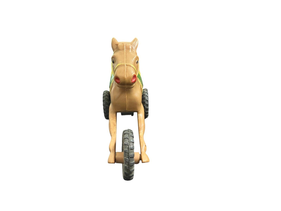 Vintage Toy Racehorse With Wheels Friction Toy #2 OK Toys Antique Collectable