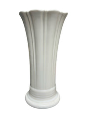 Fiesta - White Neutral Medium Flower Vase Homer Laughlin Ceramic Botanical