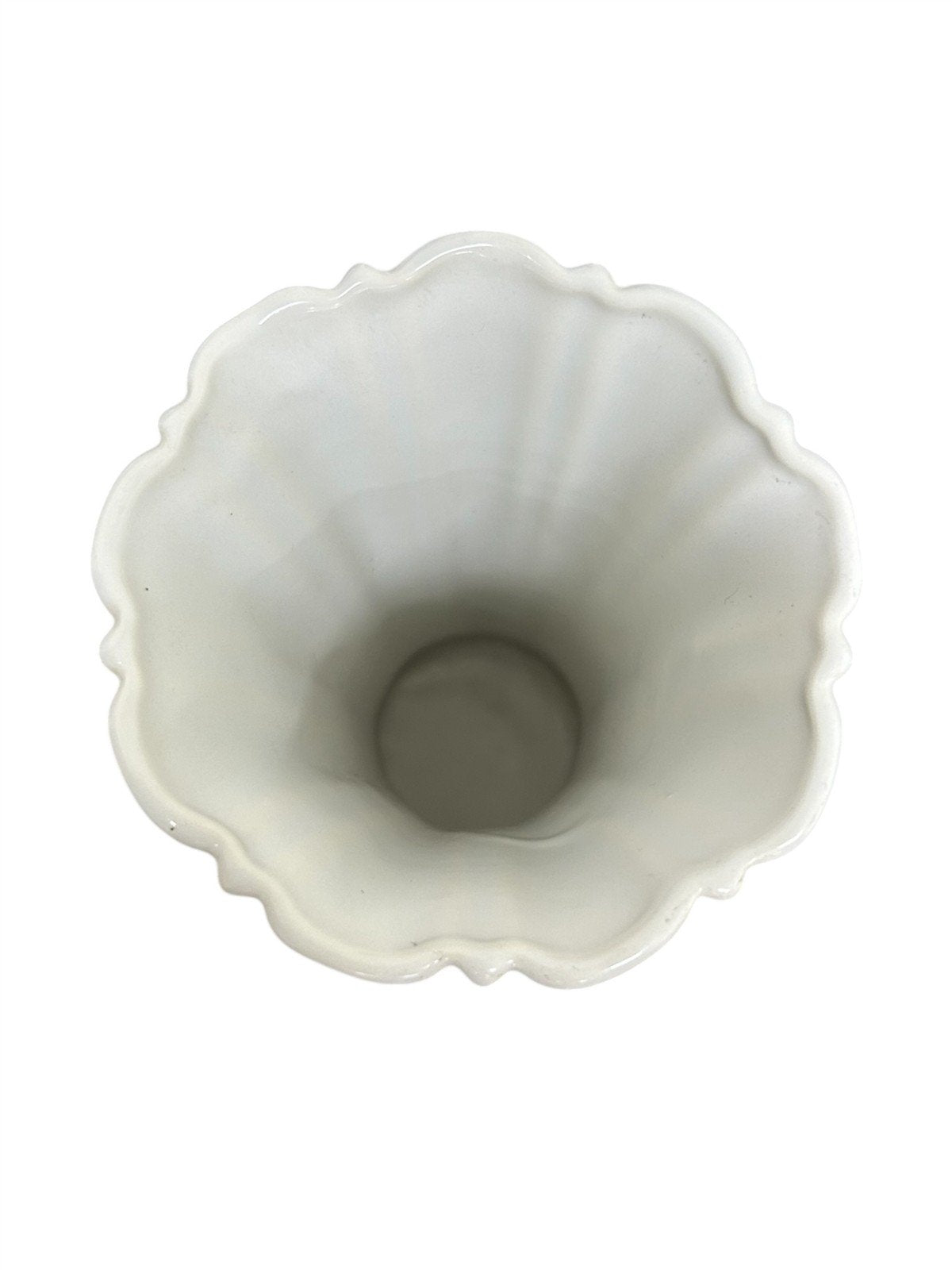 Fiesta - White Neutral Medium Flower Vase Homer Laughlin Ceramic Botanical