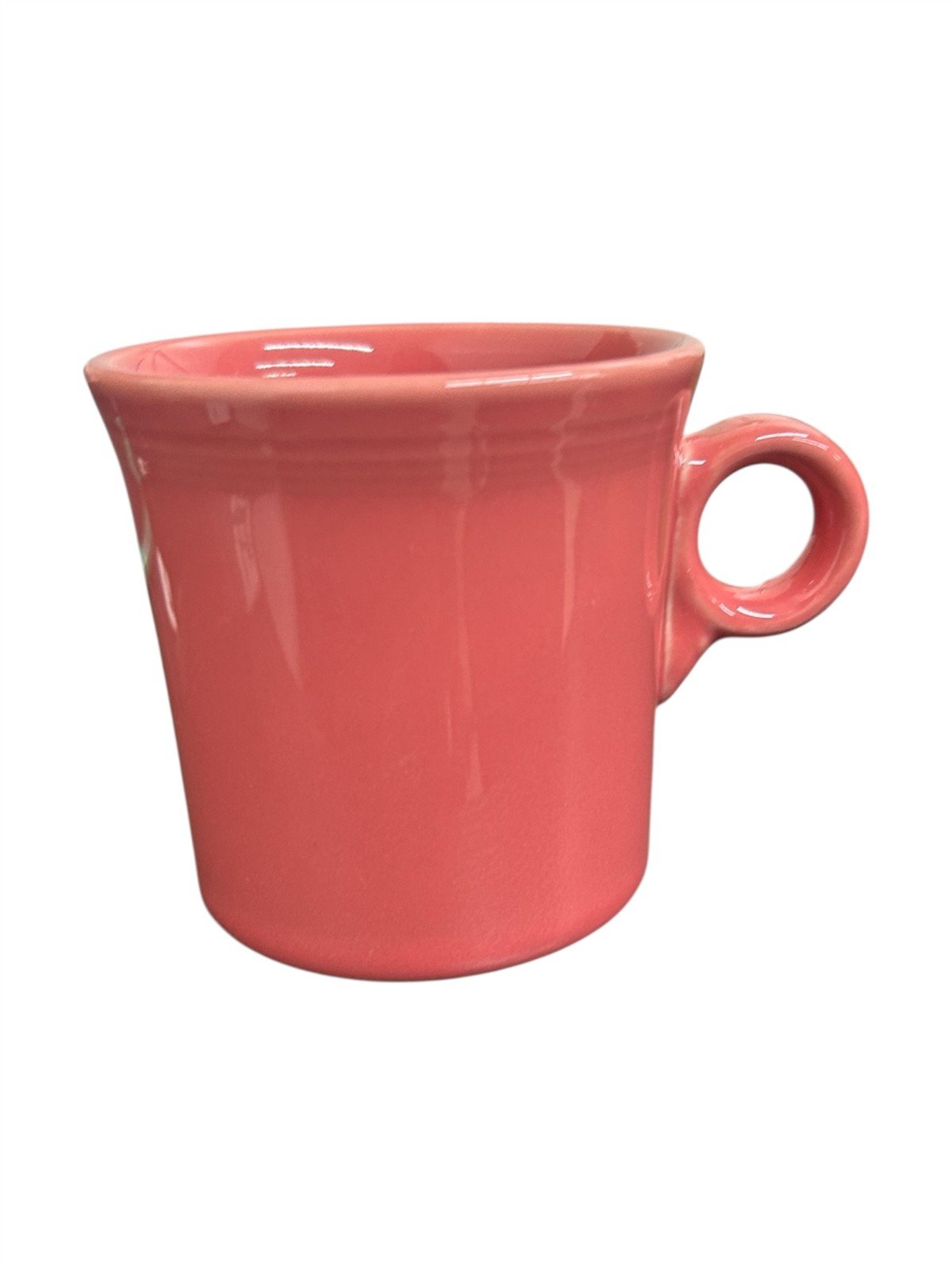 Fiesta - Flamingo Pink Ring Handle Mug Homer Laughlin Ceramic Coffee Cup