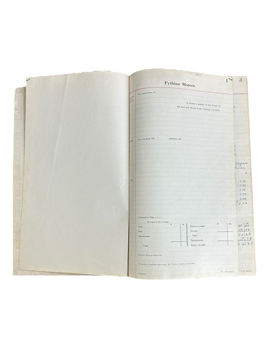 1920s Pythian Sisters accounting ledger books four piece