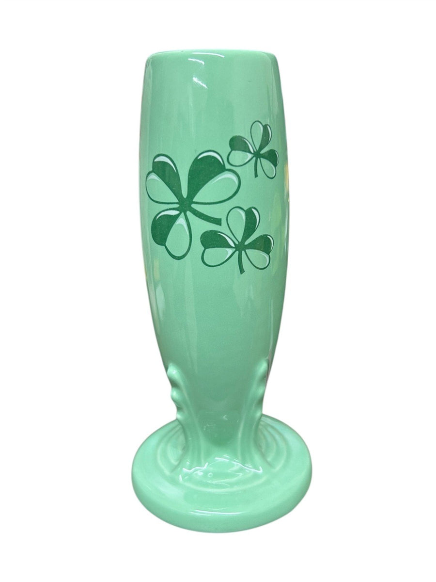 Fiesta - Seamist Green Shamrock Bud Vase Homer Laughlin Ceramic Flower Holder