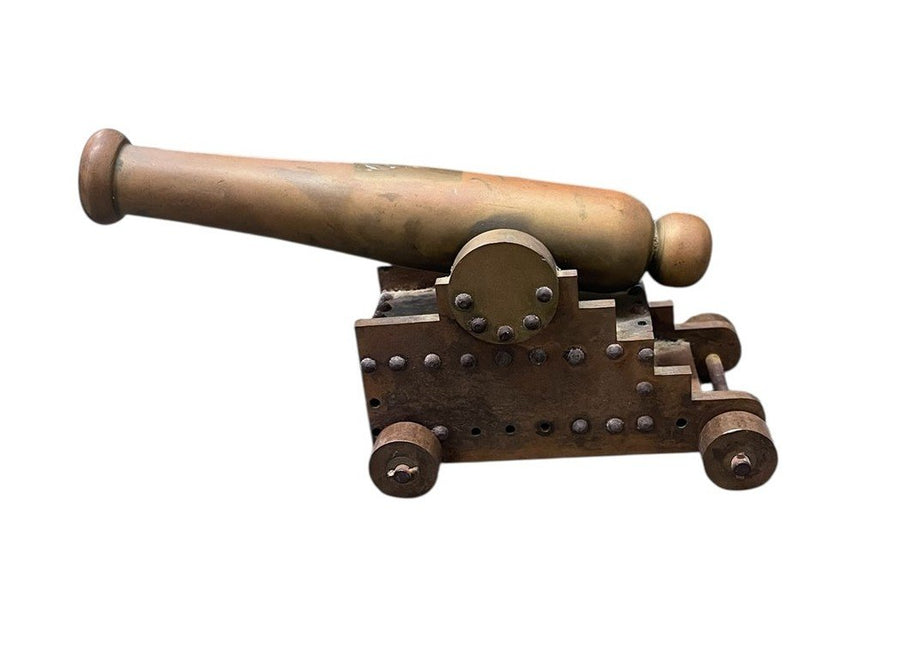 Vintage Solid Brass/Bronze Cannon Replica 9 Inch