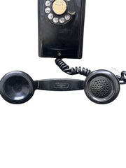 Western Electric Vintage Black Bell System Rotary Wall Telephone