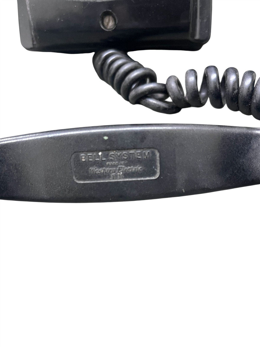 Western Electric Vintage Black Bell System Rotary Wall Telephone