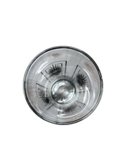 Set of 7 Mid Century Modern Atomic Starburst Black and Gold Glasses