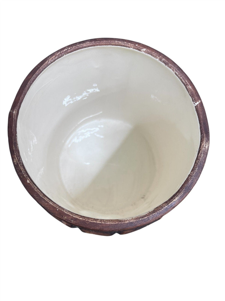 Treasure Craft Vintage 1970's Woodgrain Sugar and Tea Kitchen Canisters