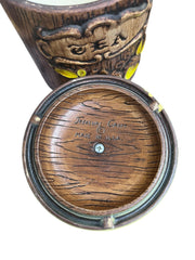 Treasure Craft Vintage 1970's Woodgrain Sugar and Tea Kitchen Canisters