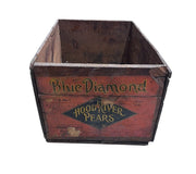 Blue Diamond Hood River Pears Antique Wooden Shipping Crate