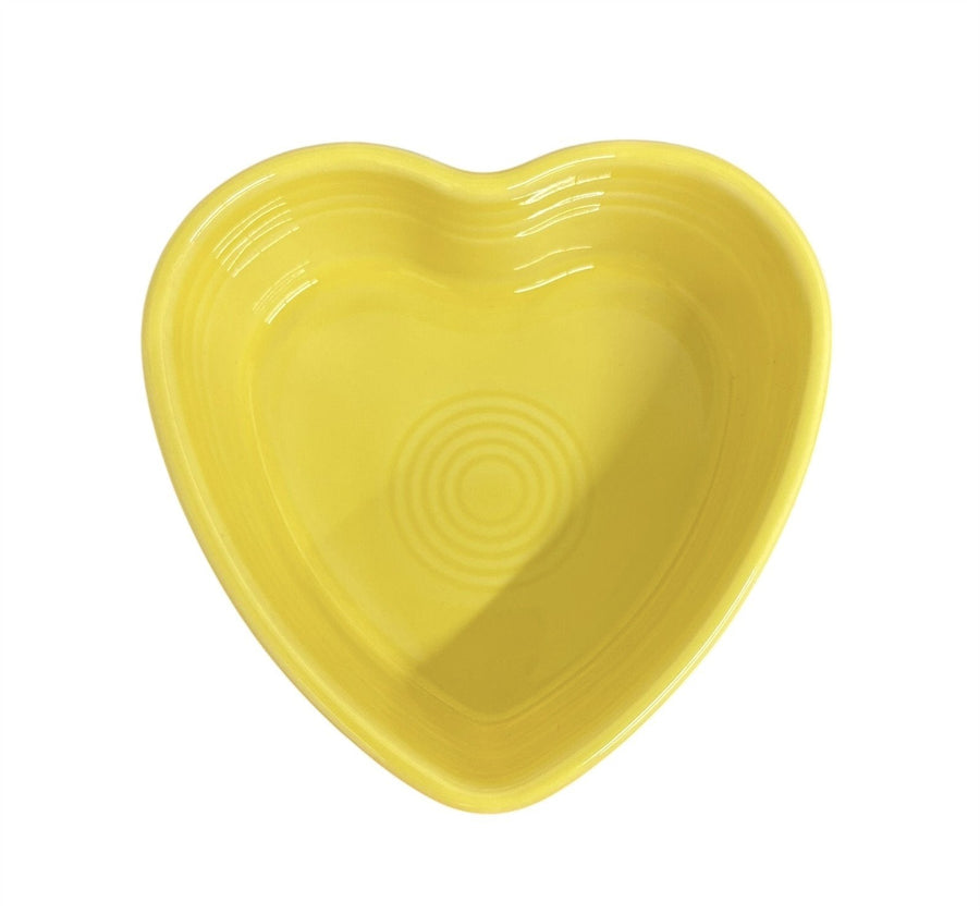 Fiesta - Sunflower Yellow Heart Ramekin Homer Laughlin Ceramic Dish Valentine's