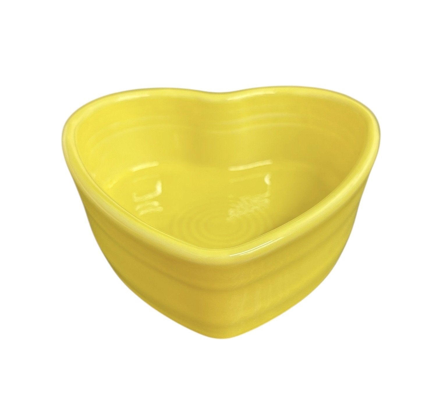 Fiesta - Sunflower Yellow Heart Ramekin Homer Laughlin Ceramic Dish Valentine's