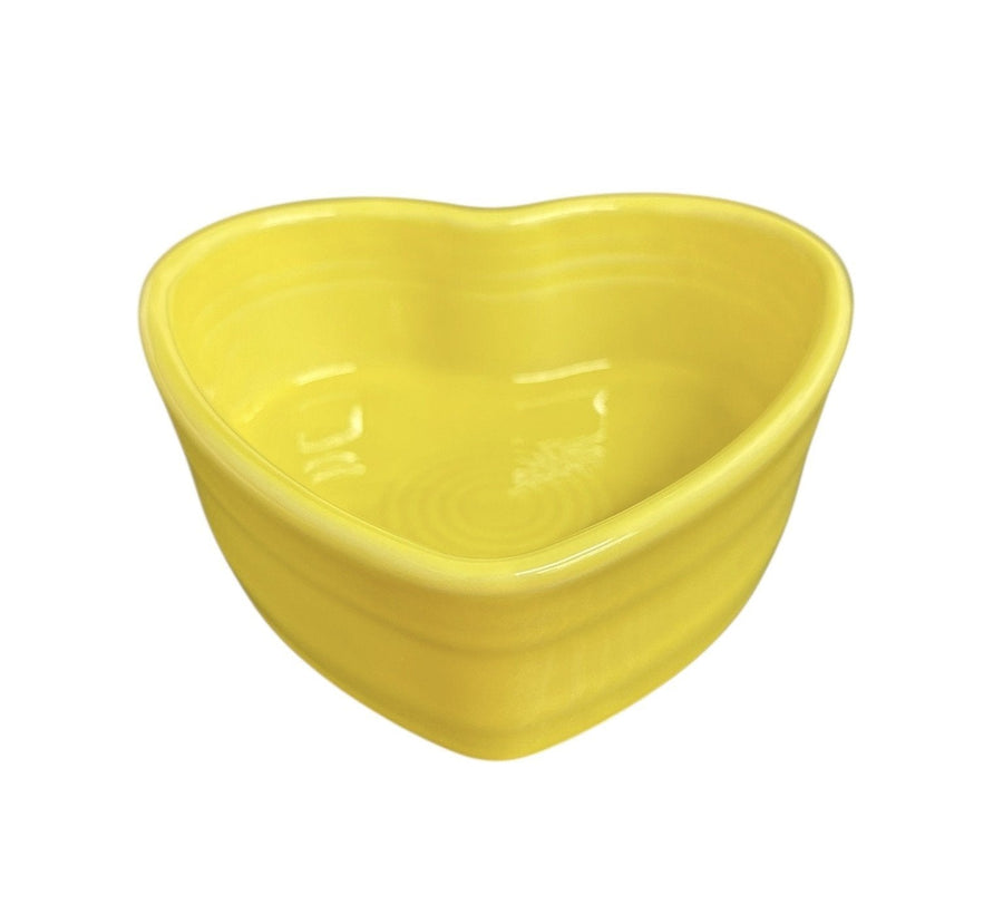 Fiesta - Sunflower Yellow Heart Ramekin Homer Laughlin Ceramic Dish Valentine's