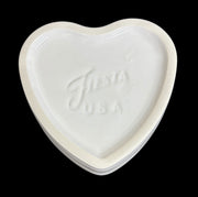 Fiesta - White Heart Ramekin Homer Laughlin Ceramic Dish Valentine's Bowl