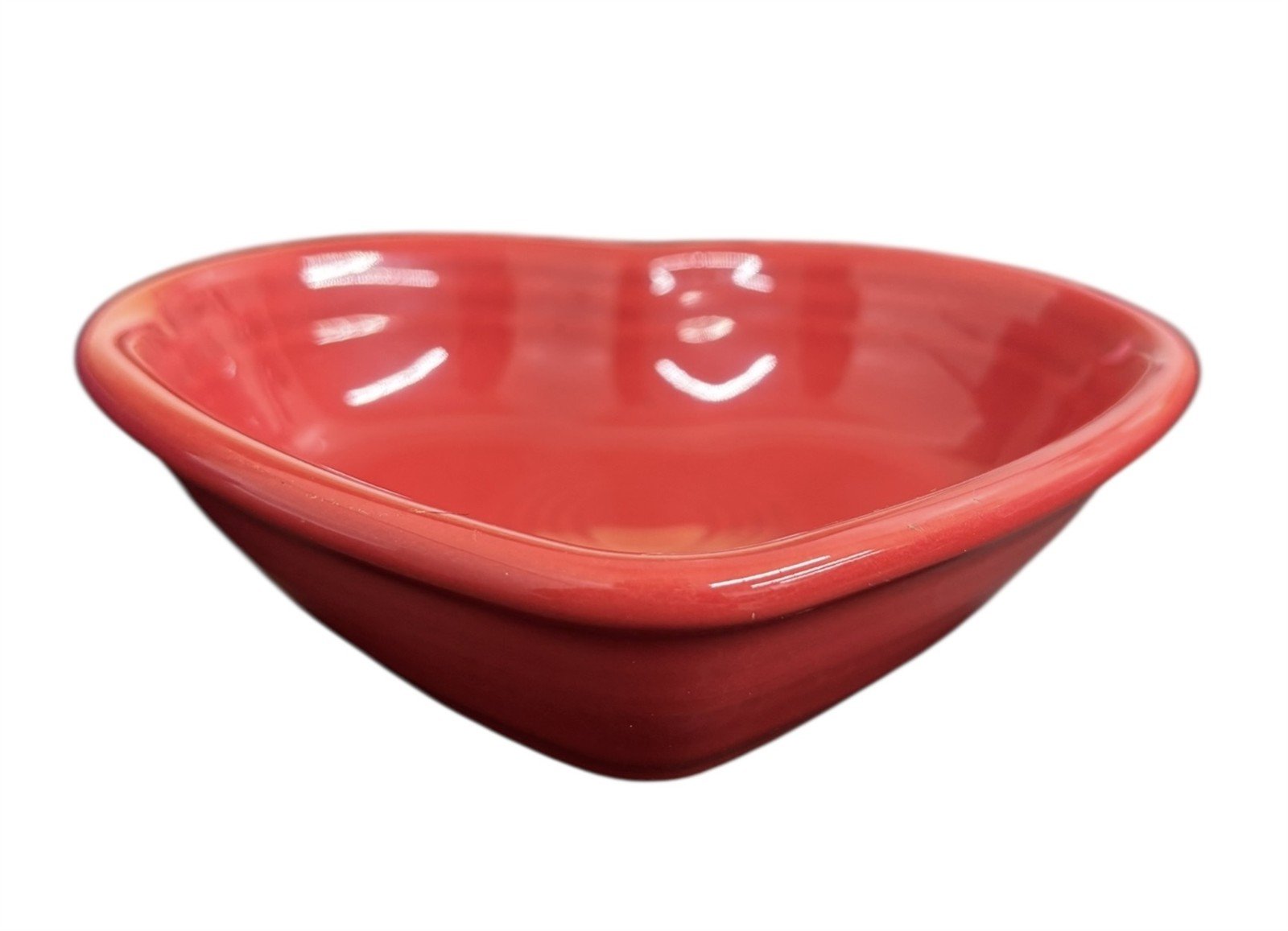 Fiesta - Scarlet Red Small Heart Bowl Homer Laughlin Ceramic Dish Valentine's
