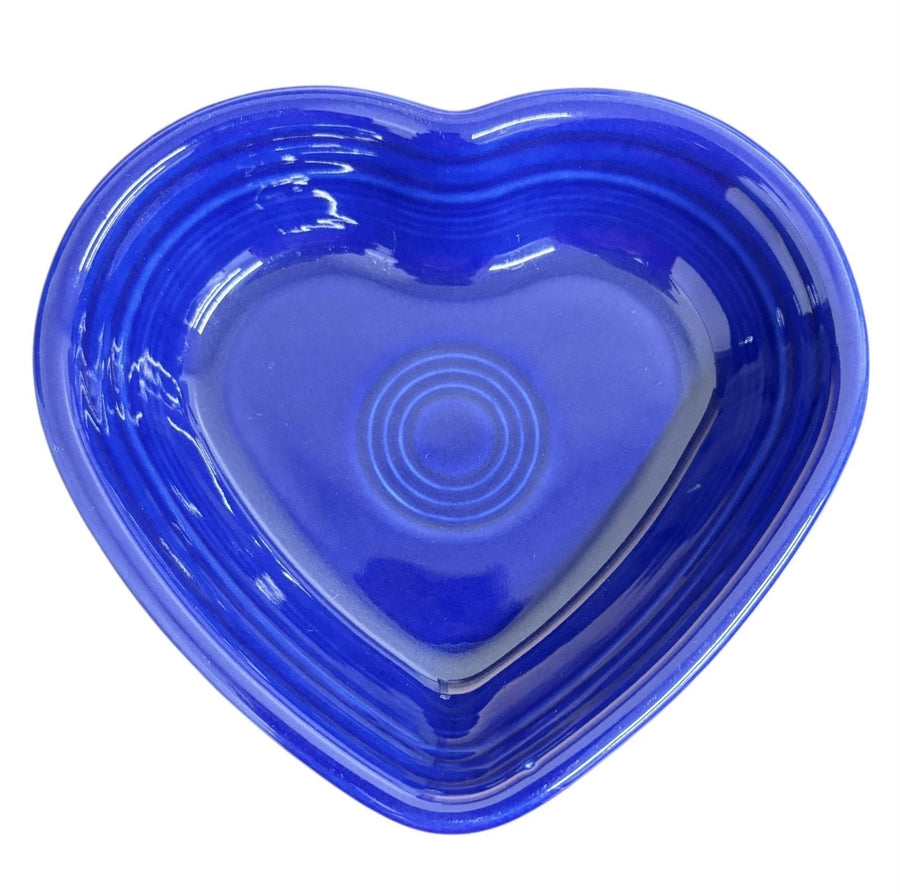 Fiesta - Twilight Blue Small Heart Bowl Homer Laughlin Ceramic Dish Valentine's