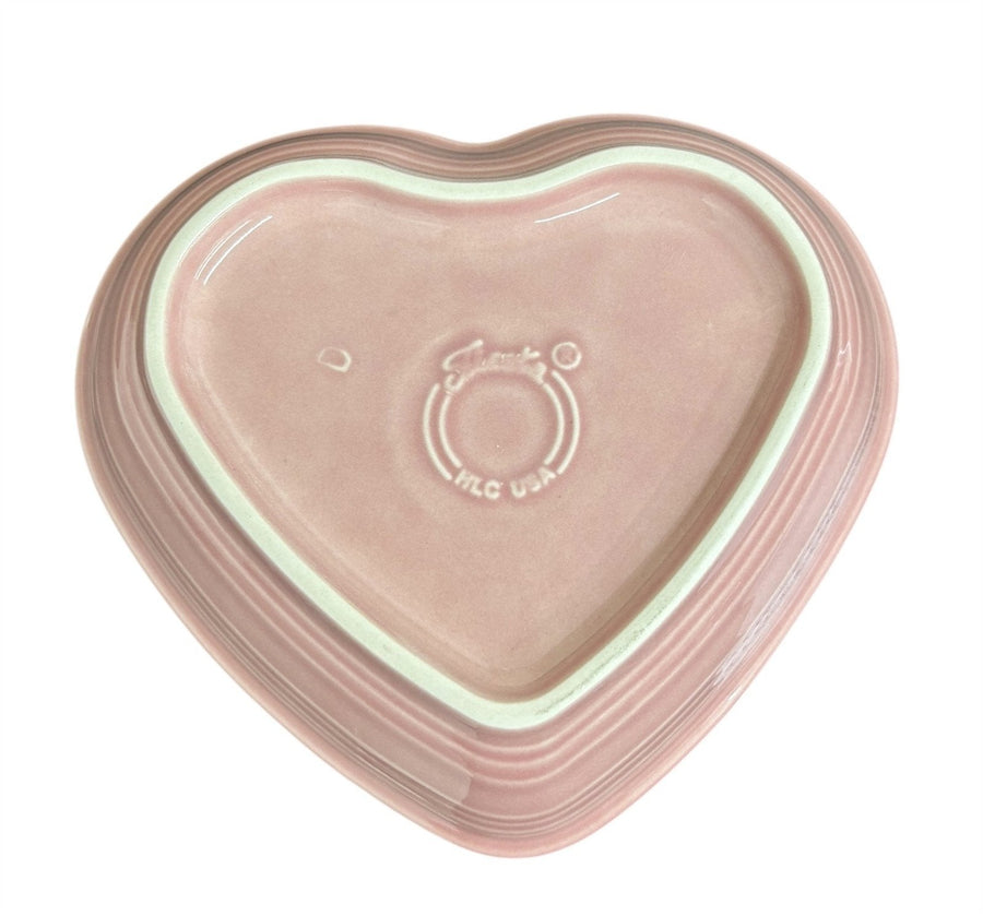 Fiesta - Peony Pink Medium Heart Bowl Homer Laughlin Ceramic Dish Valentine's