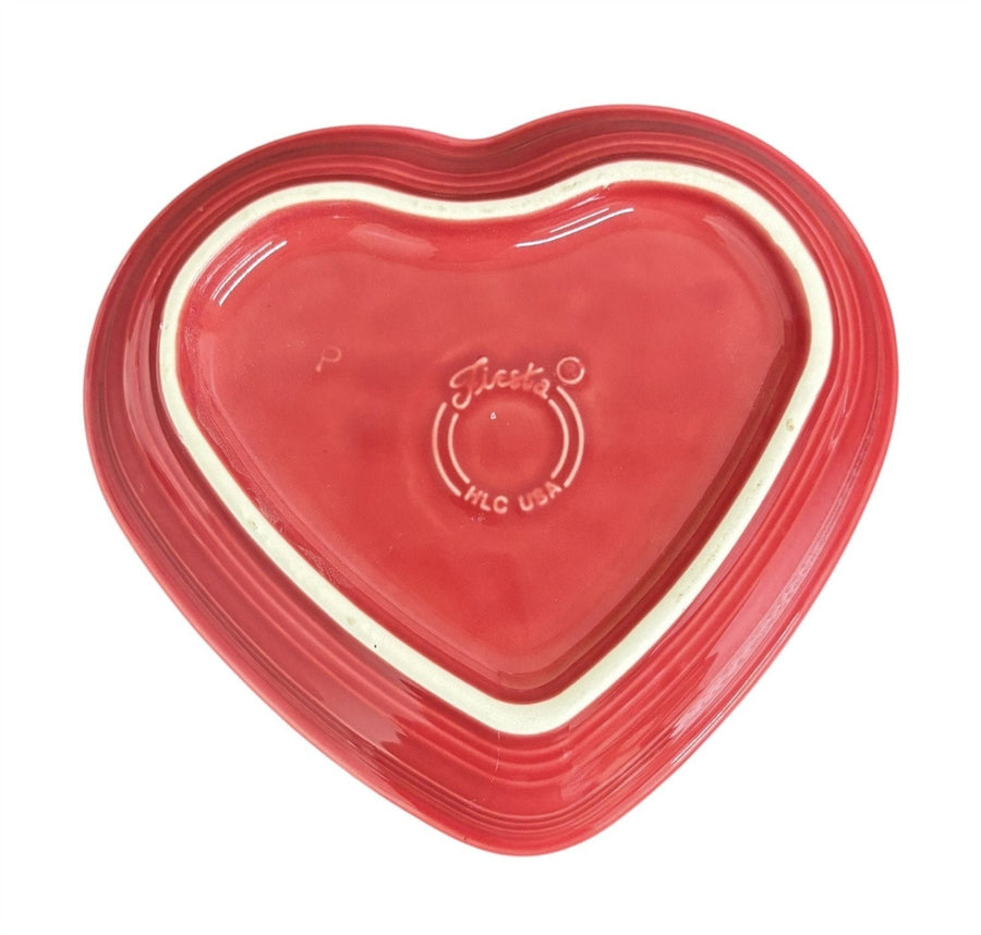 Fiesta - Scarlet Red Medium Heart Bowl Homer Laughlin Ceramic Dish Valentine's