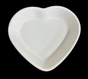 Fiesta - White Medium Heart Bowl Homer Laughlin Ceramic Dish Valentine's