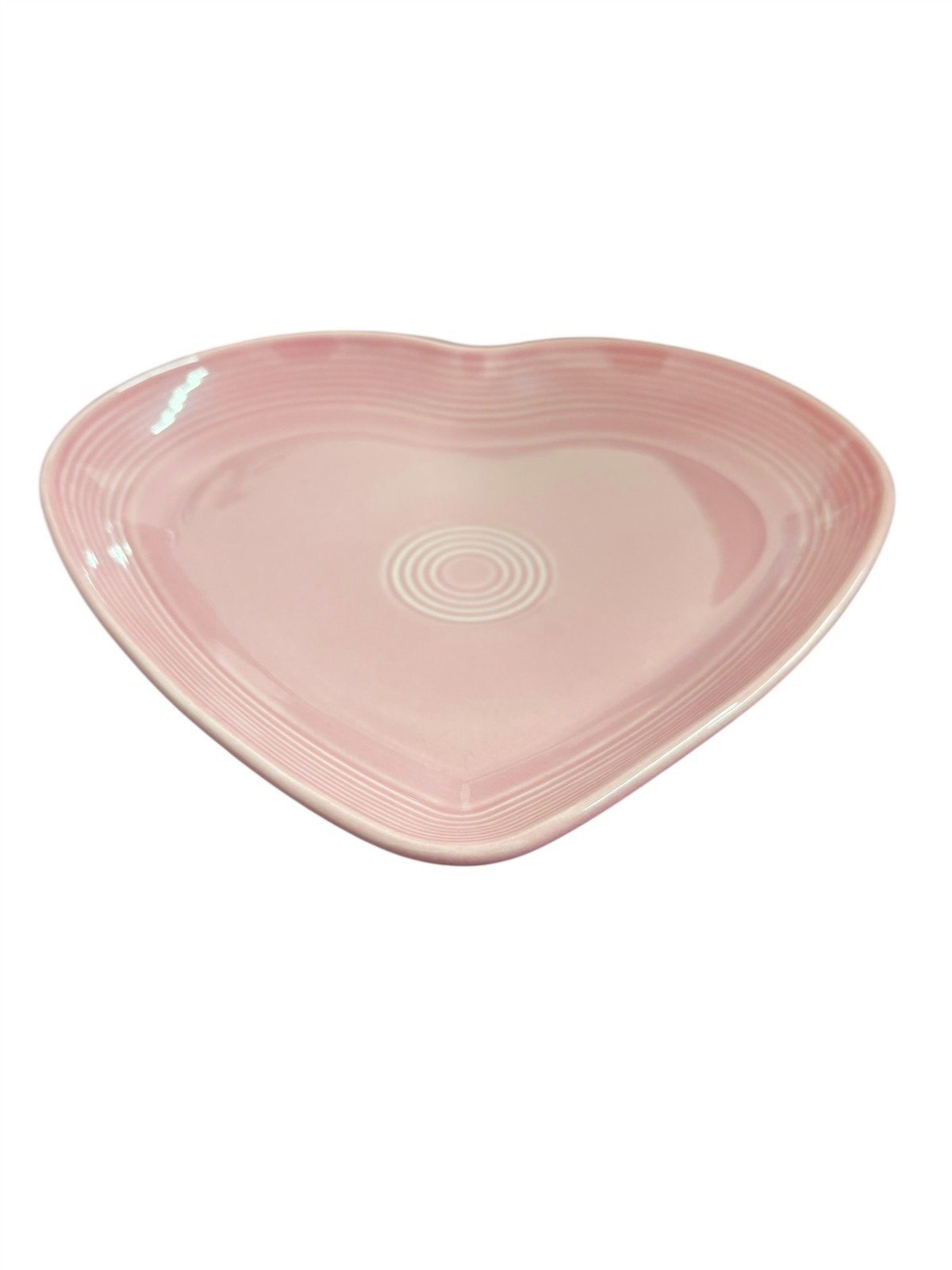 Fiesta - Peony Pink Large Heart Bowl Homer Laughlin Ceramic Dish Valentine's