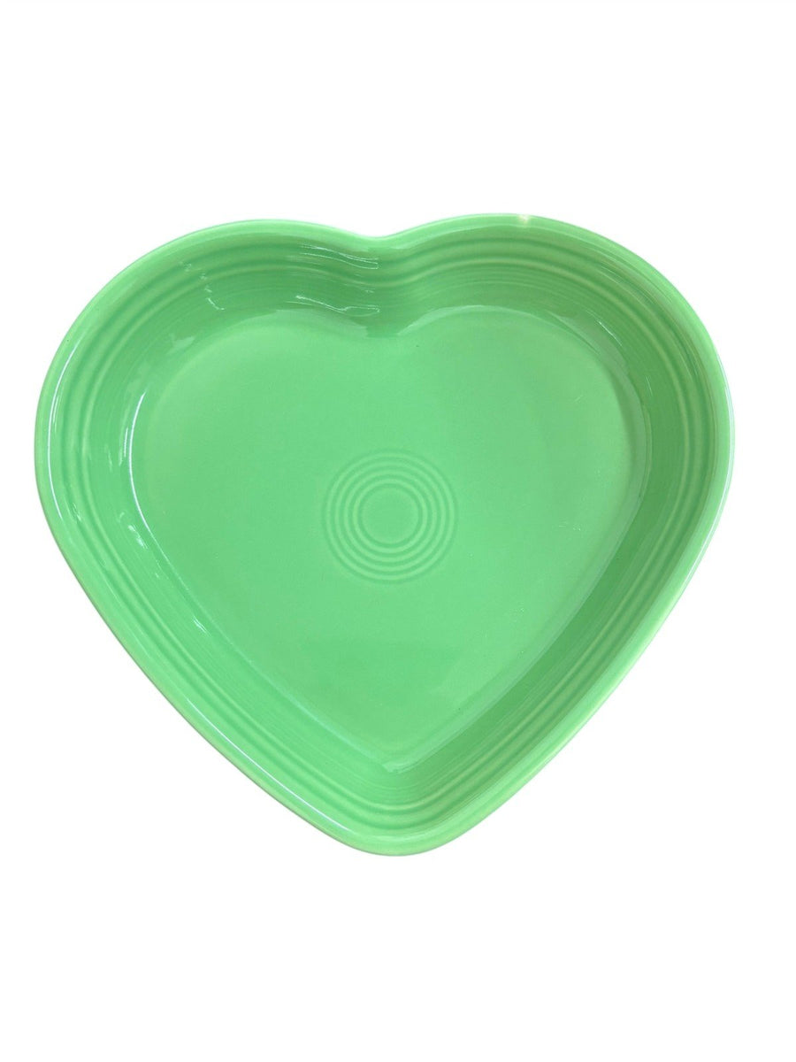 Fiesta - Meadow Green Large Heart Bowl Homer Laughlin Ceramic Dish Valentine's