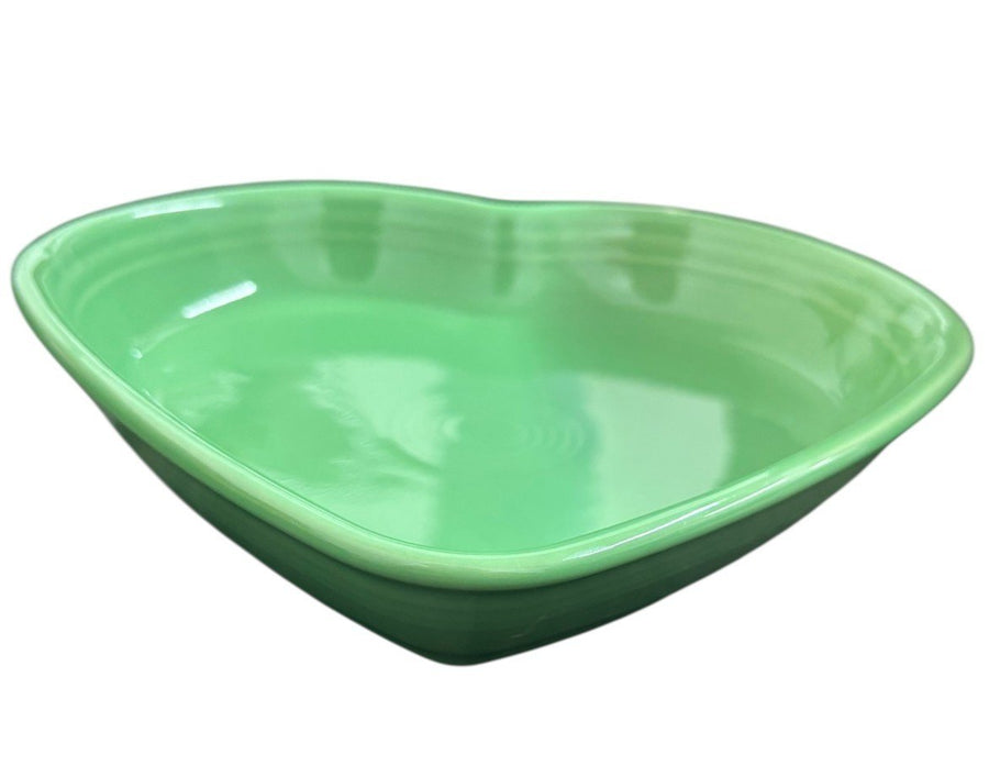 Fiesta - Meadow Green Large Heart Bowl Homer Laughlin Ceramic Dish Valentine's
