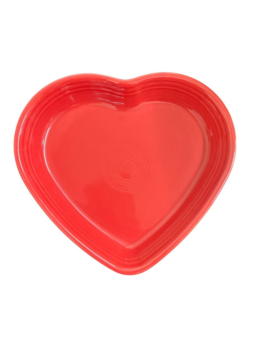 Fiesta - Scarlet Red Large Heart Bowl Homer Laughlin Ceramic Dish Valentine's