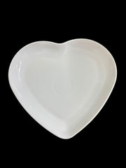 Fiesta - White Large Heart Bowl Homer Laughlin Ceramic Dish Valentine's HLC