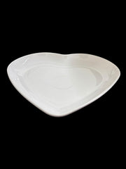 Fiesta - White Large Heart Bowl Homer Laughlin Ceramic Dish Valentine's HLC