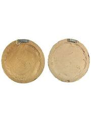 Greek Wall Art Gold Frame Pair Porcelain Plaque MCM Velvet Grecian Home Decor