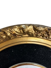 Greek Wall Art Gold Frame Pair Porcelain Plaque MCM Velvet Grecian Home Decor