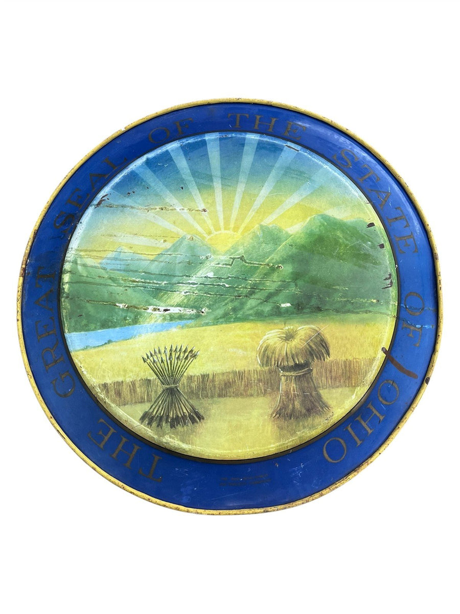 Great Seal of the State of Ohio Vintage Metal Sign Ohio Development and Publicity Commission