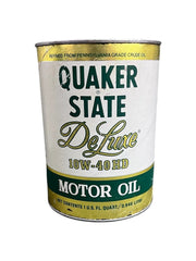 Quaker State Deluxe 10W-40HD Motor Oil Vintage FULL CAN