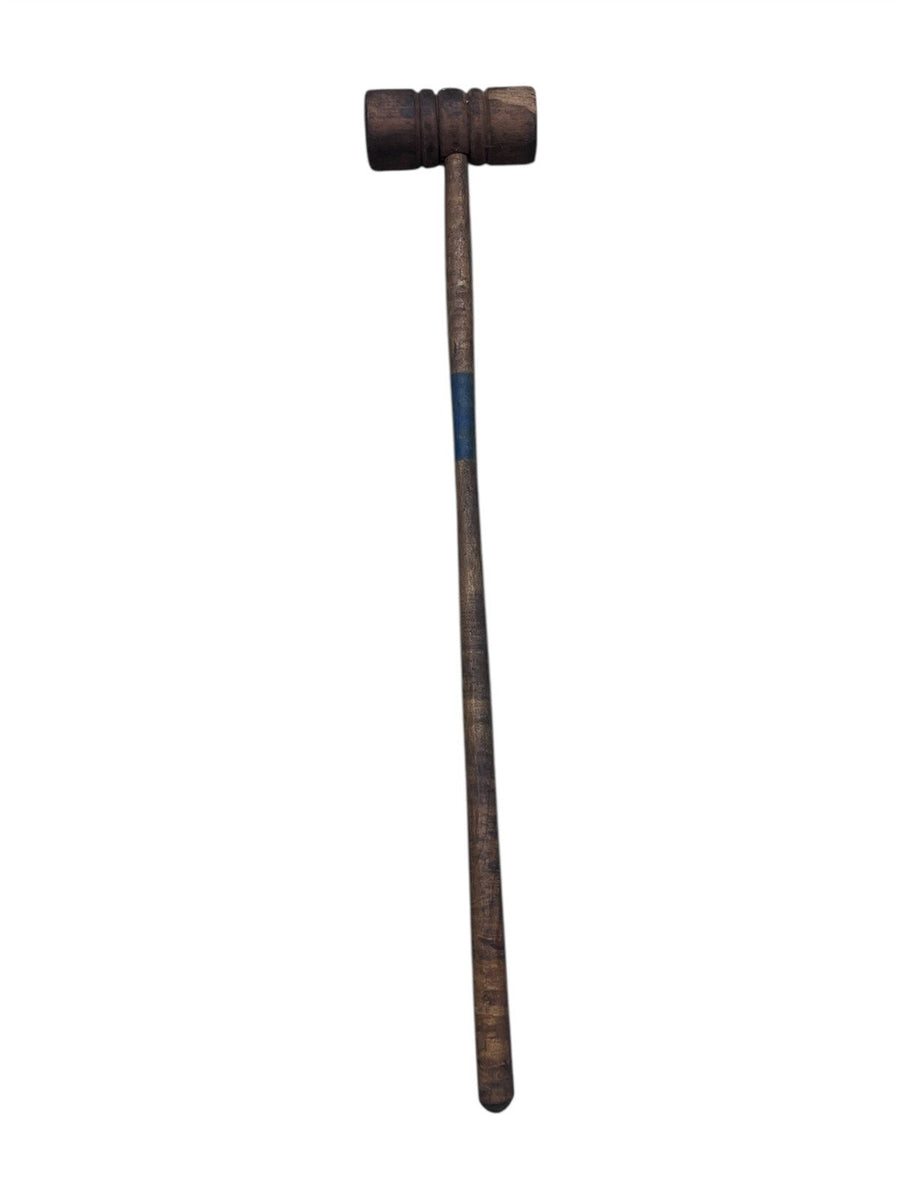 Wooden Croquet Set Antique in Box Stakes Balls and Mallets