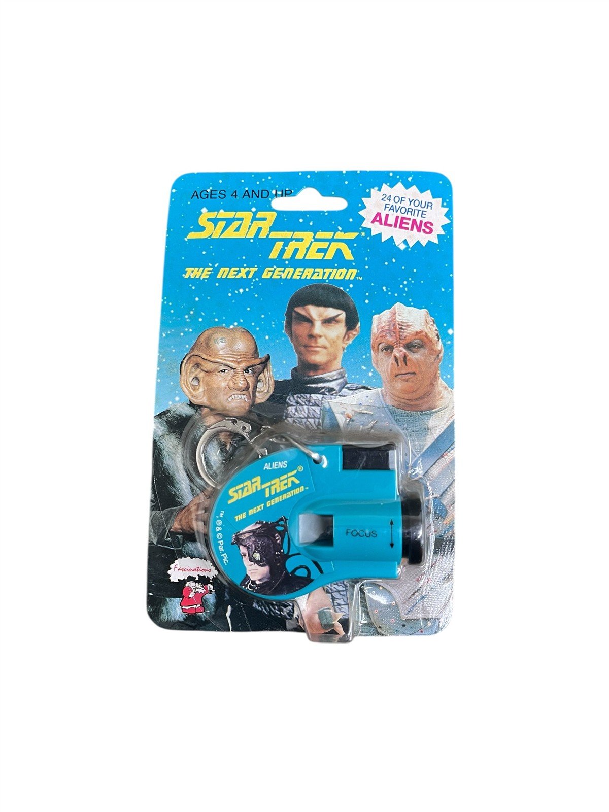 Pair of Star Trek The Next Generation Key Chain Click Viewers 1993