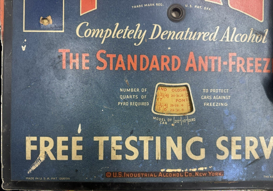 Vintage Pyro Anti-freeze Advertisement Oil Temperature Garage Poster