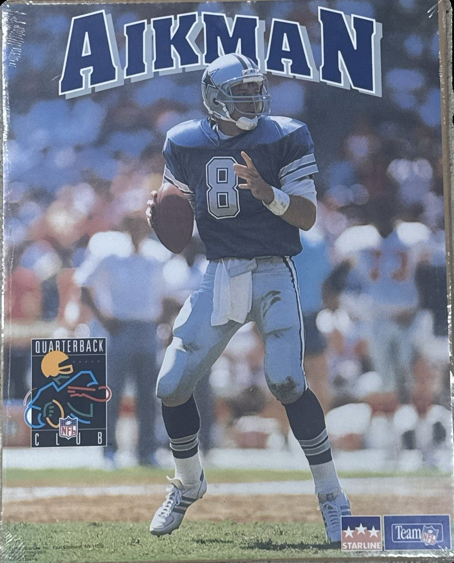 Vintage Troy Aikman #8 Dallas Cowboys Starline Poster (Blue Jersey)