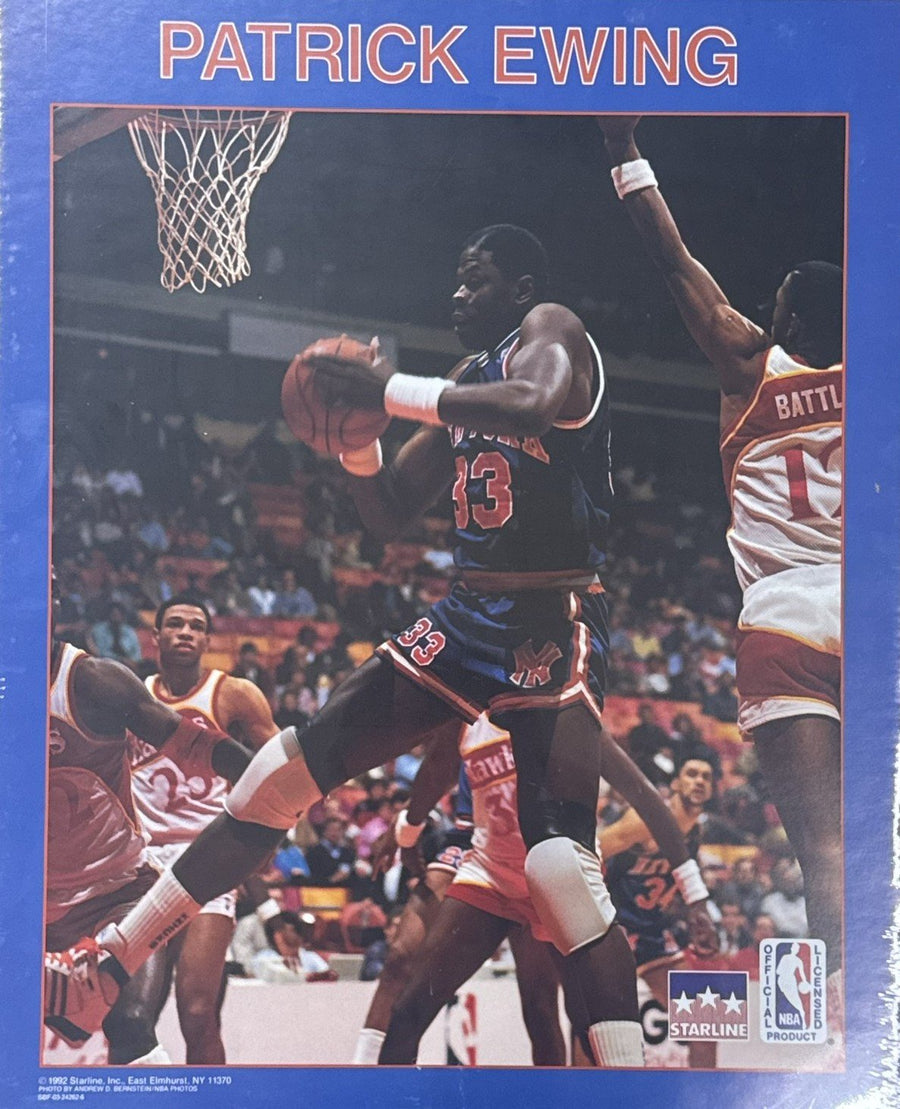 Vintage Patrick Ewing #33 New York Knicks Starline Poster