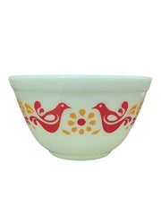 Pyrex Set of 3 Vintage 1970s Friendship Birds Nesting Bowls Red and Orange