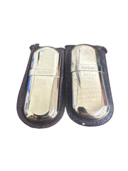 Marlboro Brass No.6 Lighter with Original Instructions (Set of 2)