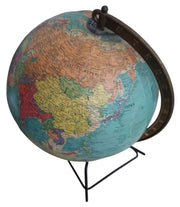 Blue Globe Of Earth Vintage Collectible Nostalgic Historical Geography 1960s