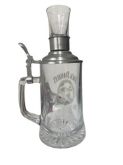 Jack Daniels Glass Beer Stein with Shot Glass