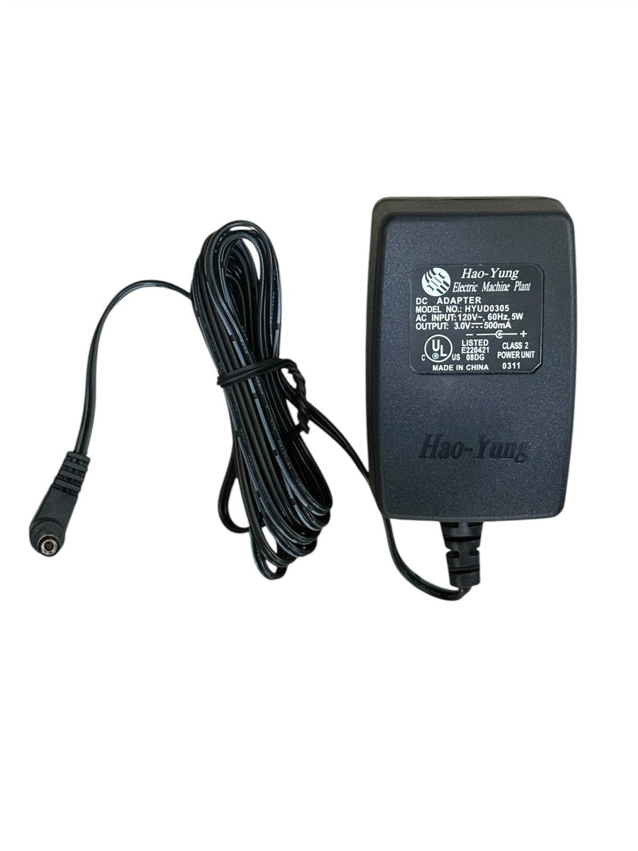 Hao-Yung DC Adapter (SET OF 2) Wall Outlet Plug 3.0V - 500mA Output 6ft Cable