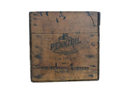 Pennzoil Vintage Wooden Oil Shipping Crate Antique Storage Container