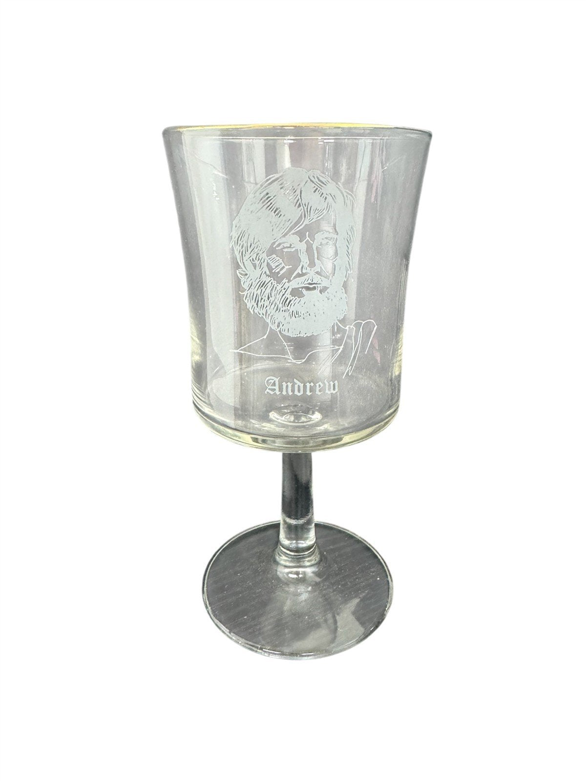 Morris Cerullo Wine Glasses Etched 1979 Disciples Apostles Holy Bible Set of 5