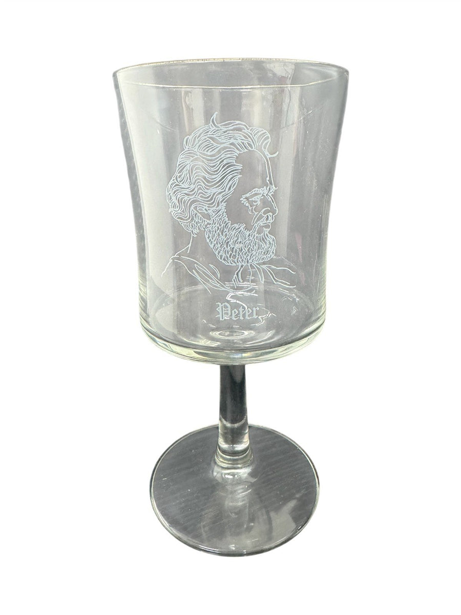 Morris Cerullo Wine Glasses Etched 1979 Disciples Apostles Holy Bible Set of 5