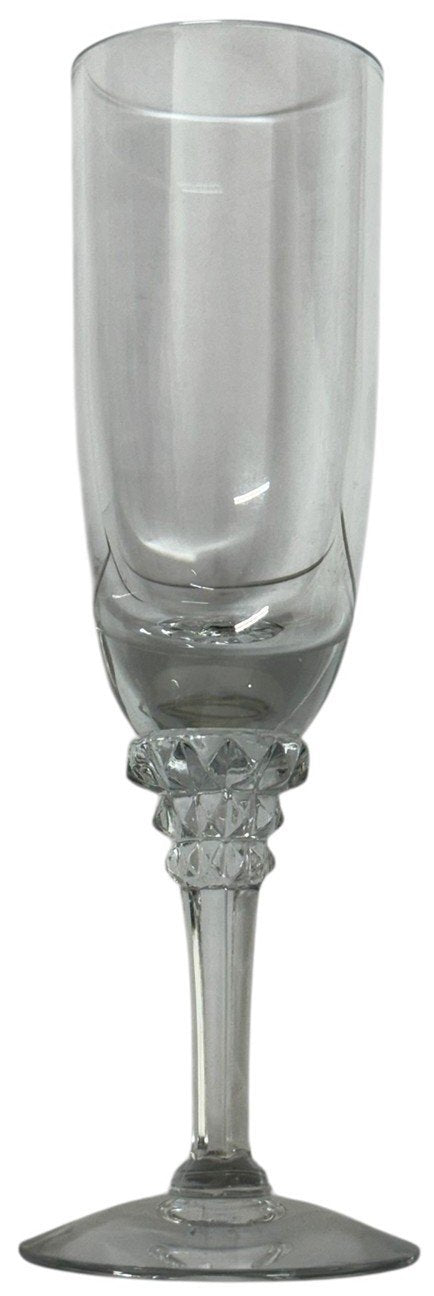 Crystal Champagne Flutes/Glasses Set of 12 Likely Bohemian or Mikasa Drinkware