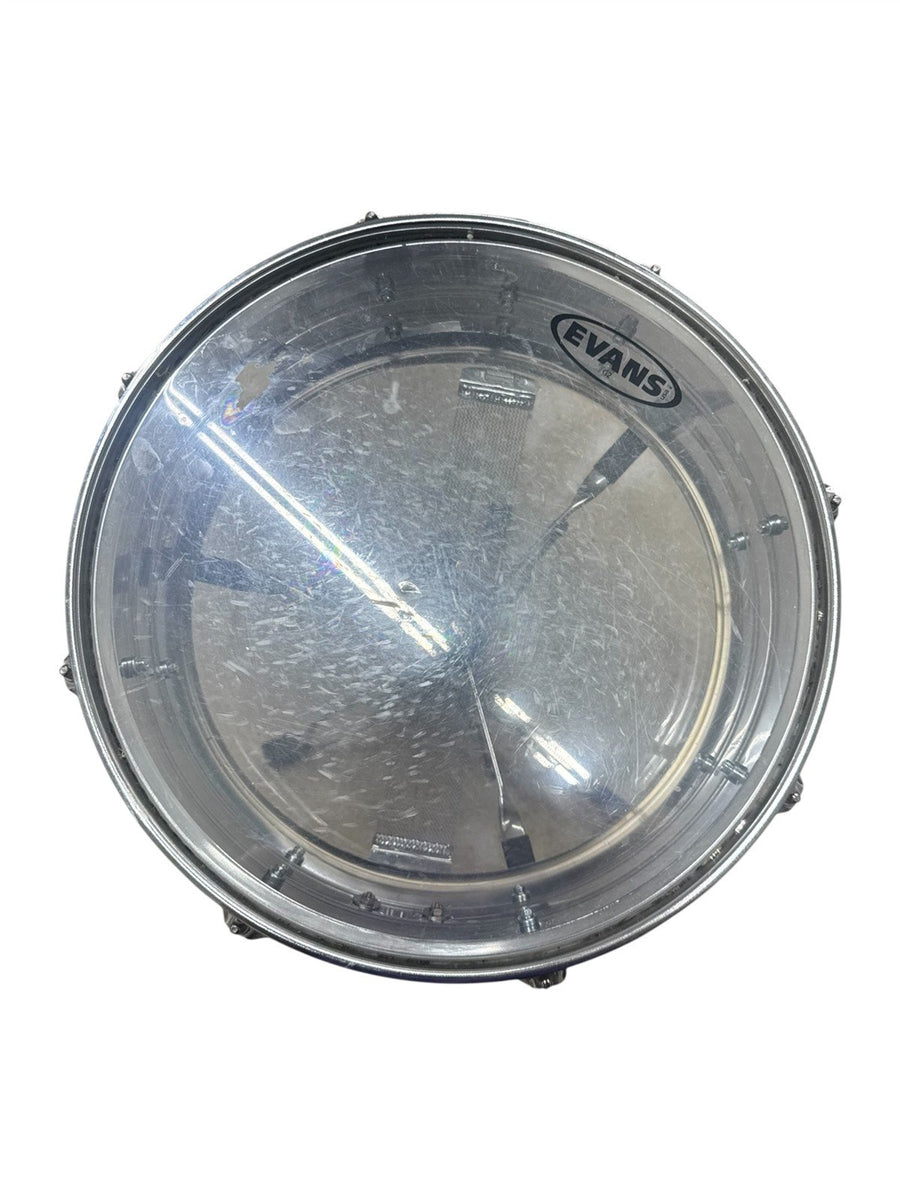 Peace Chrome Snare Drum with Stand Evans 14 Inch Drum Head