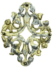 Brass Trivet Floral Ivy Gold-Tone, Kitchen Hot Plate Pot Stand, Decorative Tray